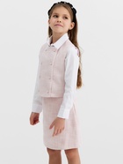 Жилетка для девочки, MINAKU :Party Dress, розовая, рост 140 см - Фото 7