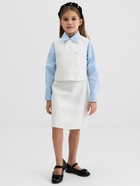 Жилетка для девочки, MINAKU :Party Dress, белая, рост 134 см - Фото 7