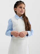 Жилетка для девочки, MINAKU :Party Dress, белая, рост 158 см - Фото 10