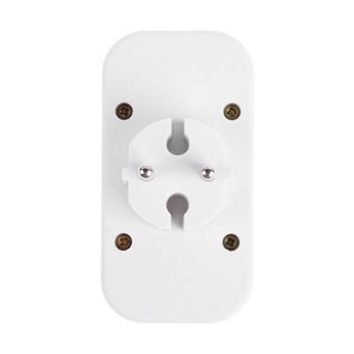 Разветвитель, 2 розетки, 10 А, без заземления, 220 В, белый