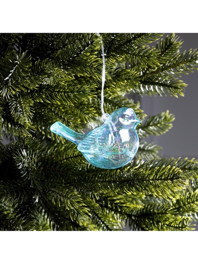 Ёлочная игрушка светодиодная «Снегирь», 10×17 см, 5 LED, от батареек ААх2, свечение тёплое белое