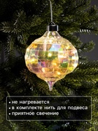 Ёлочная игрушка светодиодная «Ретро», 17×12 см, 12 LED, от батареек ААх2, свечение тёплое белое - Фото 3