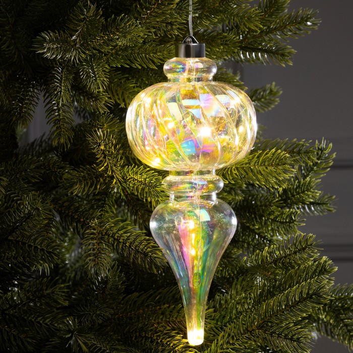 Ёлочная игрушка светодиодная «Сияние», 27×11 см, 12 LED, от батареек ААх2, свечение тёплое белое - Фото 1