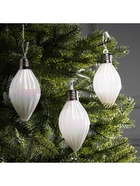 Набор ёлочных шаров «Снежное сияние», 3 шт., d=8 см, 3 LED, от батареек AG13×9, свечение тёплое белое - Фото 4