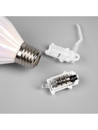 Набор ёлочных шаров «Снежное сияние», 3 шт, d=8 см, 3 LED, от батареек AG13×9, свечение тёплое белое - фото 6622124