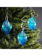 Набор ёлочных шаров «Северное сияние», 3 шт, d=7 см, 3 LED, от батареек AG13×9, свечение тёплое белое - фото 6622126