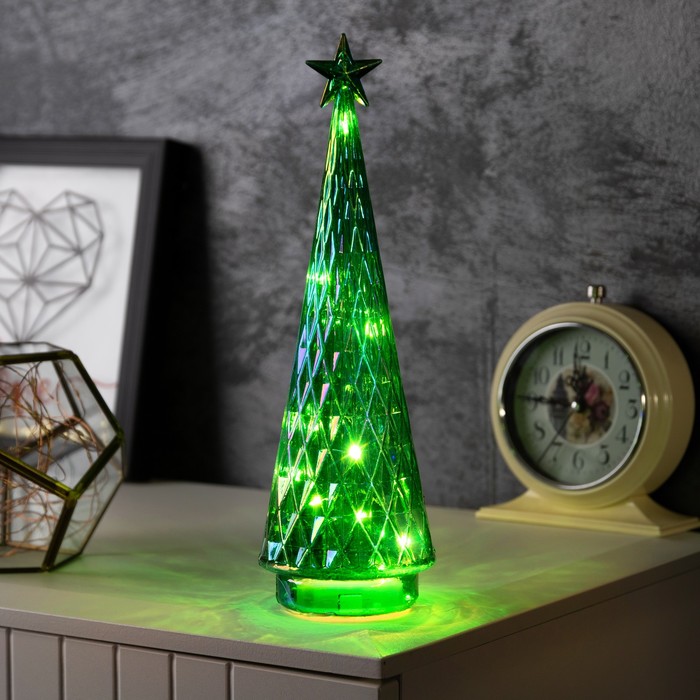 

Фигура световая "Елка-хамелеон", 28.5х8.5 см, 10 LED, батарейки АААх2 (нет в комплекте), свечение тёплое белое
