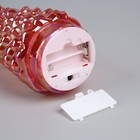 Светодиодная фигура «Ёлка красная», 28×12 см, 10 LED, от батареек АААх2, свечение тёплое белое - Фото 3