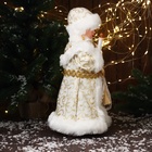 Снегурочка под ёлку «Зимнее волшебство. В шубке с орнаментом» двигается, с подсветкой, 40 см, золото - Фото 5