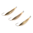 Блесна вертикальная "Яман" Жучок, размер 25 мм, 1.5 г, цвет латунь (комплект 6 шт) - фото 27825303