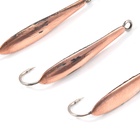 Блесна вертикальная "Яман" Малек, размер 28 мм, 1.3 г, цвет медь (комплект 6 шт) - фото 27825341