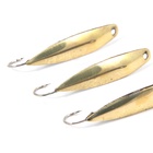 Блесна вертикальная "Яман" Обратка, размер 37 мм, 3.7 г, цвет латунь (комплект 6 шт) - фото 27825346