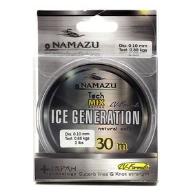 Леска Namazu Ice Generation, L-30 м, d-0.30 мм, test-7.01 кг, прозрачная