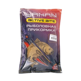 Прикормка Yaman Active Bite Карп мёд, цвет жёлтый, 900 г