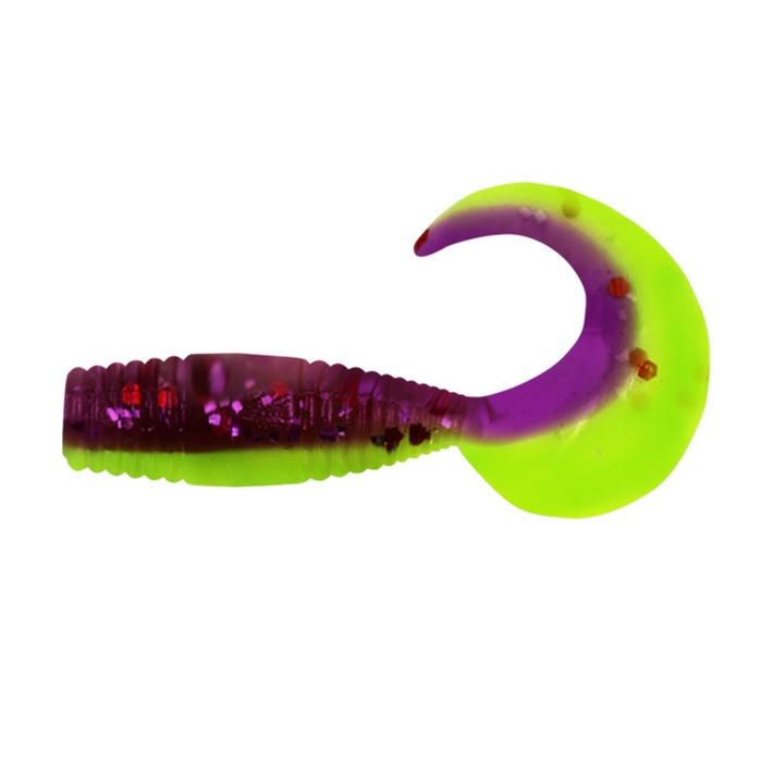 Твистер YAMAN PRO Spry Tail, р.7.6 см, цвет #26 - Violet Chartreuse, уп.8 шт.