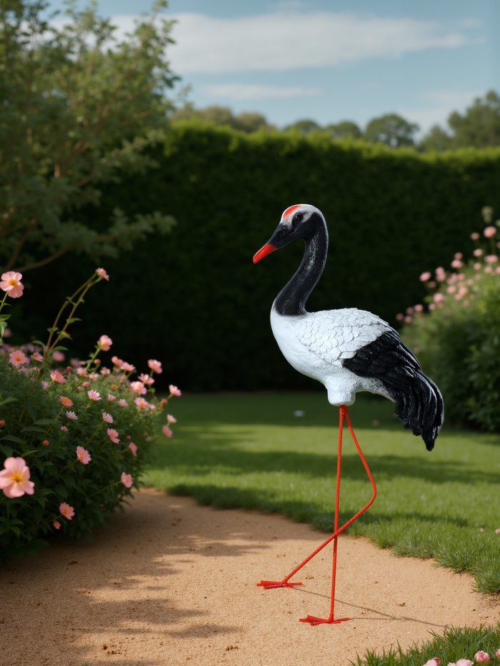 Садовая фигура из полистоуна «Журавль», 40×16×25 см - Фото 1