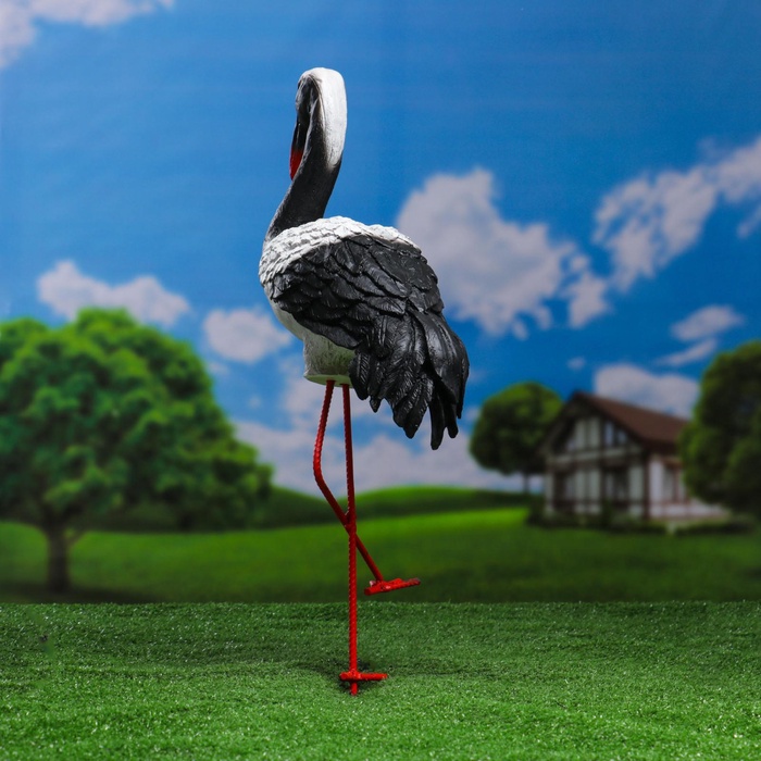 Садовая фигура из полистоуна «Журавль», 40×16×25 см - Фото 1