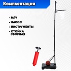 Баскетбольное кольцо с щитом и стойкой, мяч и насос в наборе, диаметр мяча 21 см, кольца 30 см - Фото 2