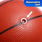 Баскетбольное кольцо с щитом и стойкой, мяч и насос в наборе, диаметр мяча 21 см, кольца 30 см - Фото 8