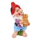 Садовая фигура из полистоуна «Гном с собачкой», 46×22×23 см - Фото 9