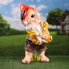 Садовая фигура из полистоуна «Гном с собачкой», 46×22×23 см - Фото 8