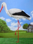 Садовая фигура из полистоуна «Аист», 81×65×20 см - Фото 5
