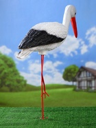 Садовая фигура из полистоуна «Аист», 81×65×20 см - Фото 6
