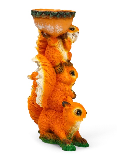 Садовая фигура из полистоуна «Белки с поилкой», 40×22×15 см