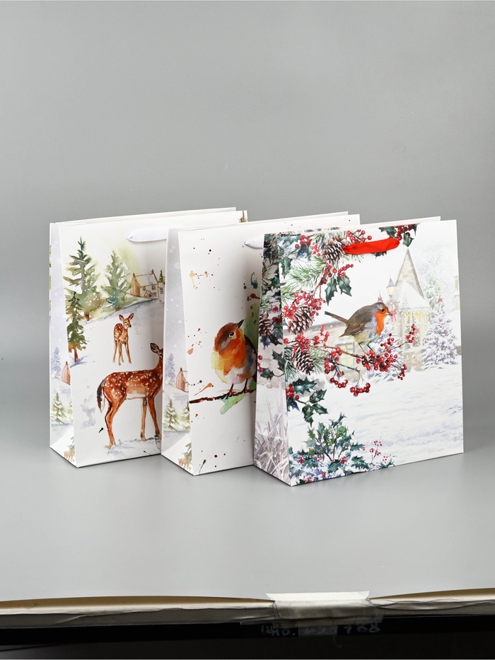 Набор пакетов «Новый год», 3 шт,  26 × 30 × 9 см