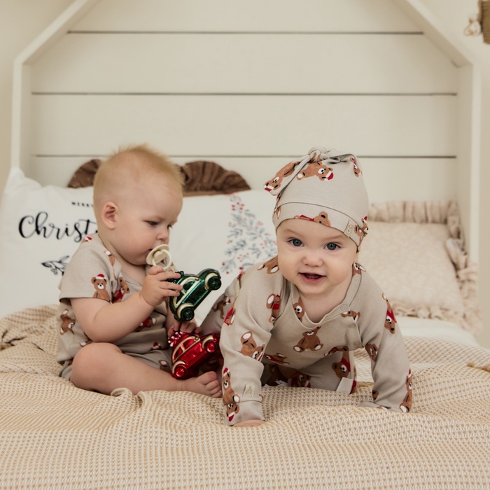 Комбинезон детский с шапочкой «Крошка Я. Новогодние медвежата», рост 68-74 см