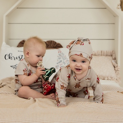 Комбинезон детский с шапочкой «Крошка Я. Новогодние медвежата», рост 74-80 см