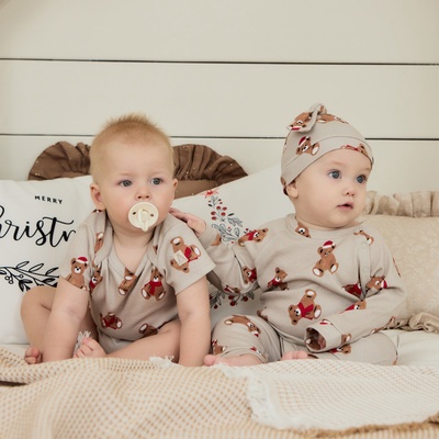 Комбинезон детский с шапочкой «Крошка Я. Новогодние медвежата», рост 86-92 см