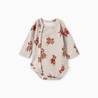 Боди детское с длинным рукавом «Крошка Я. Новогодние медвежата», рост 68-74 см, бежевое - Фото 5