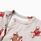 Боди детское с длинным рукавом «Крошка Я. Новогодние медвежата», рост 68-74 см, бежевое - Фото 6
