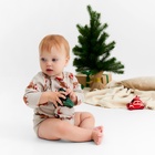 Боди детское с длинным рукавом «Крошка Я. Новогодние медвежата», рост 74-80 см, бежевое - Фото 2