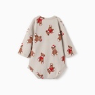 Боди детское с длинным рукавом «Крошка Я. Новогодние медвежата», рост 74-80 см, бежевое - Фото 8