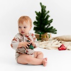 Боди детское с длинным рукавом «Крошка Я. Новогодние медвежата», рост 80-86 см, бежевое - Фото 2