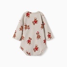 Боди детское с длинным рукавом «Крошка Я. Новогодние медвежата», рост 80-86 см, бежевое 10460145