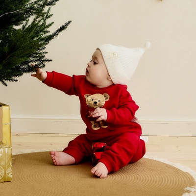 Костюм (свитшот, штанишки) Крошка Я «Новогодние медвежата», рост 80-86 см