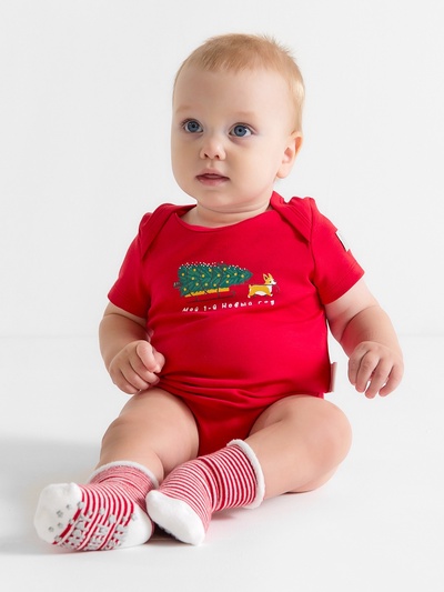 Боди детское «Крошка Я» My 1st Christmas, рост 68-74 см