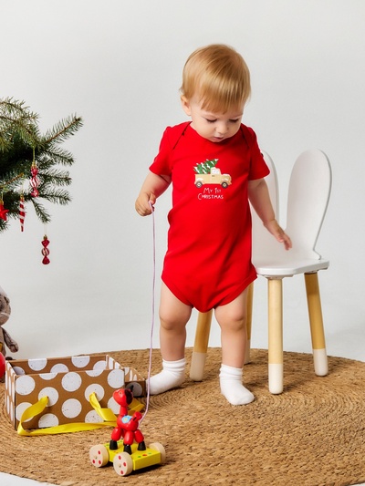 Боди детское «Крошка Я» My 1st Christmas, рост 62-68 см