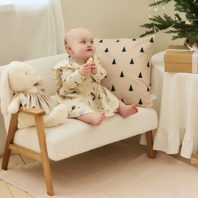 Платье детское «Крошка Я. Новогодние игрушки», рост 68-74 см