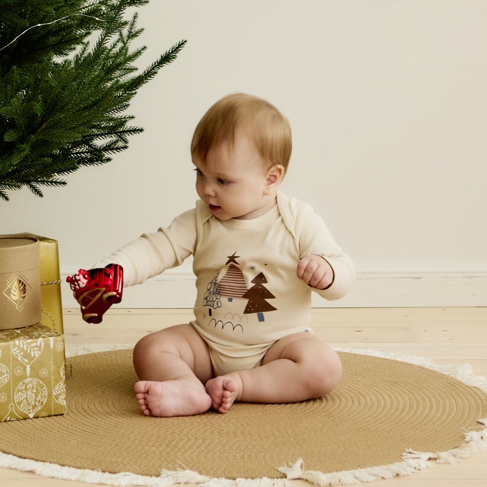 Боди детское «Крошка Я. Новогодние игрушки», рост 62-68 см