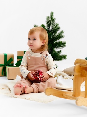 Костюм детский (боди, комбинезон) «Крошка Я. Новогодние игрушки», рост 62-68 см