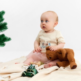 Боди детское с юбкой «Крошка Я. Новогодние игрушки», рост 62-68 см