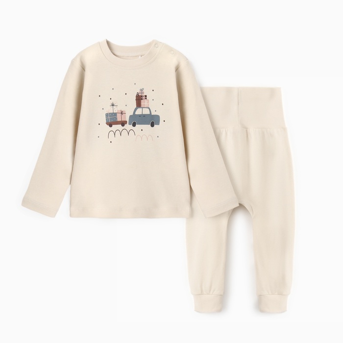 Костюм детский (штанишки, кофточка) Крошка Я «Новогодние игрушки», рост 74-80 см