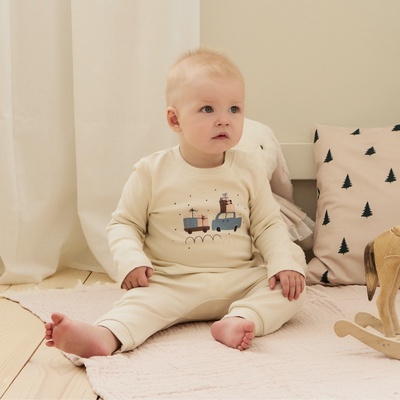 Костюм (штанишки и кофточка) Крошка Я «Новогодние игрушки», рост 80-86 см