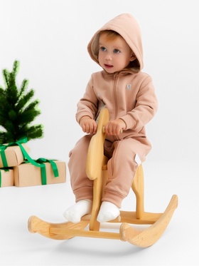 Комбинезон детский «Крошка Я. Новогодние игрушки», рост 62-68 см