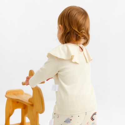 Кофточка с вышивкой «Крошка Я. Новогодние игрушки», рост 62-68 см