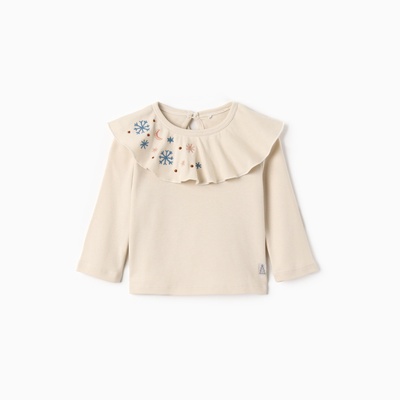 Кофточка с вышивкой «Крошка Я. Новогодние игрушки», рост 62-68 см